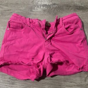 Judy Blue Hot Pink Jean Shorts
